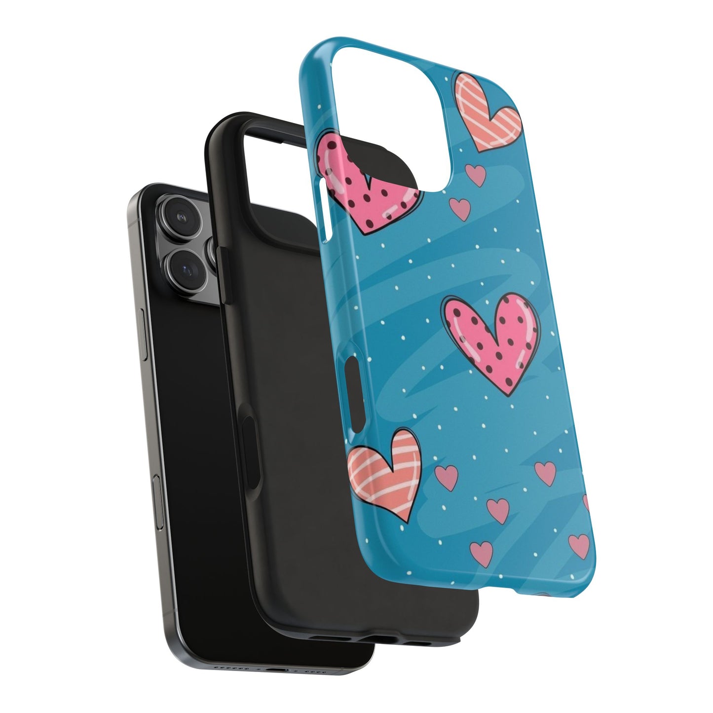 Colorful Heart Phone Case - Cute and Durable Design for Love and Friendship