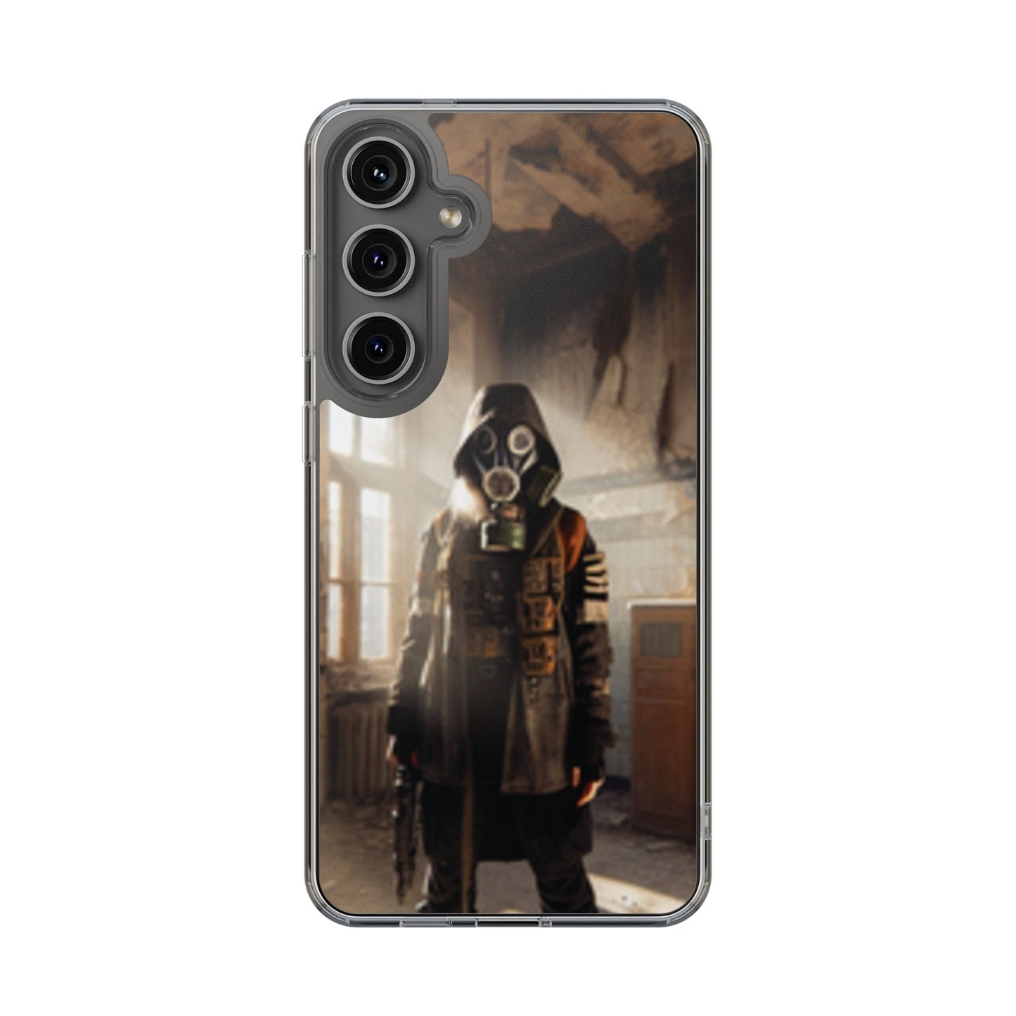 Aesthetic Clear Phone Case | Vintage Mask Design