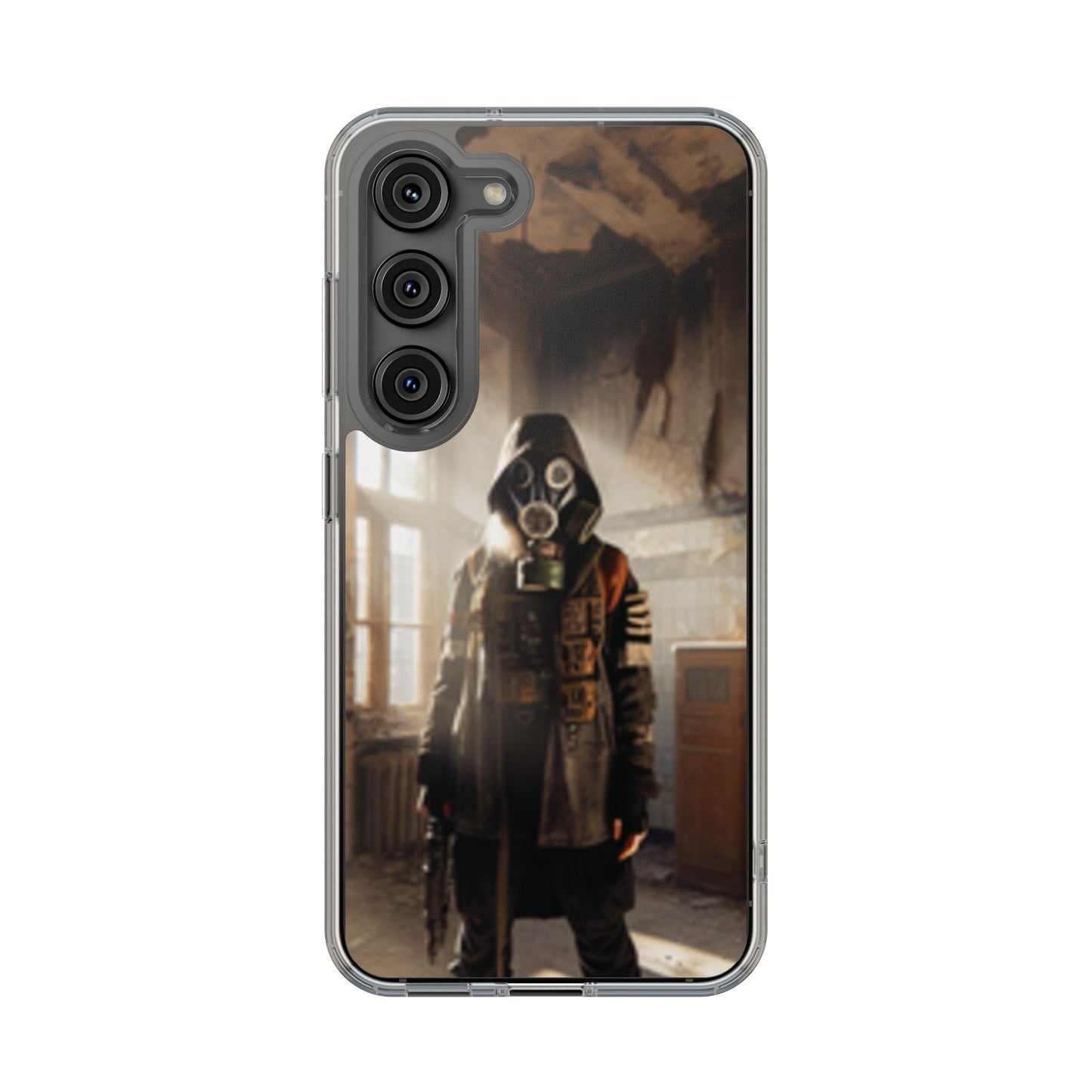 Aesthetic Clear Phone Case | Vintage Mask Design