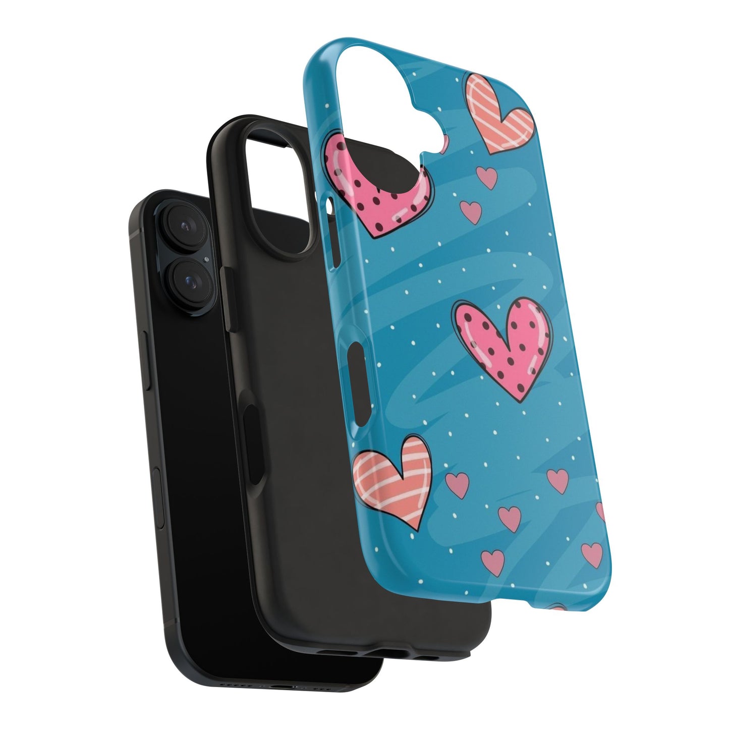 Colorful Heart Phone Case - Cute and Durable Design for Love and Friendship