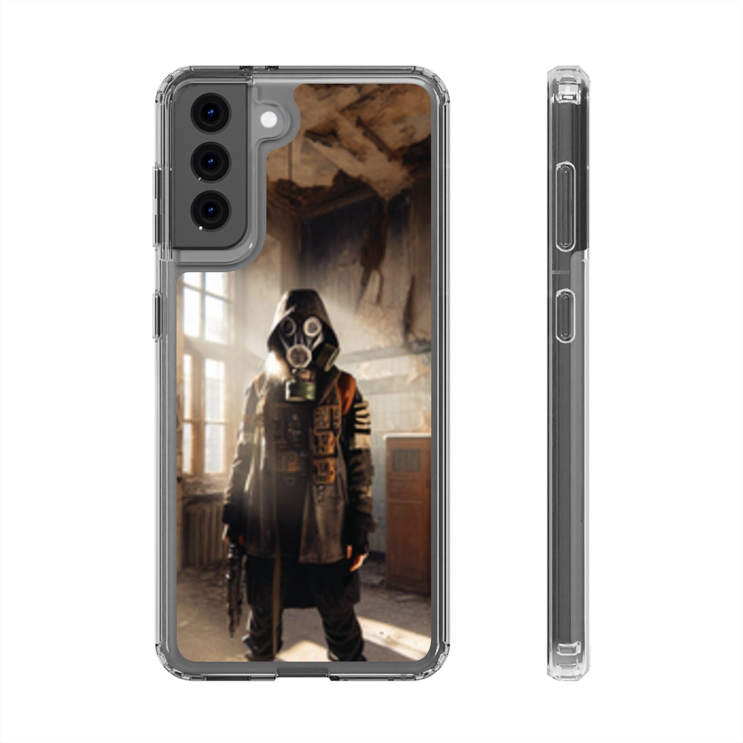 Aesthetic Clear Phone Case | Vintage Mask Design