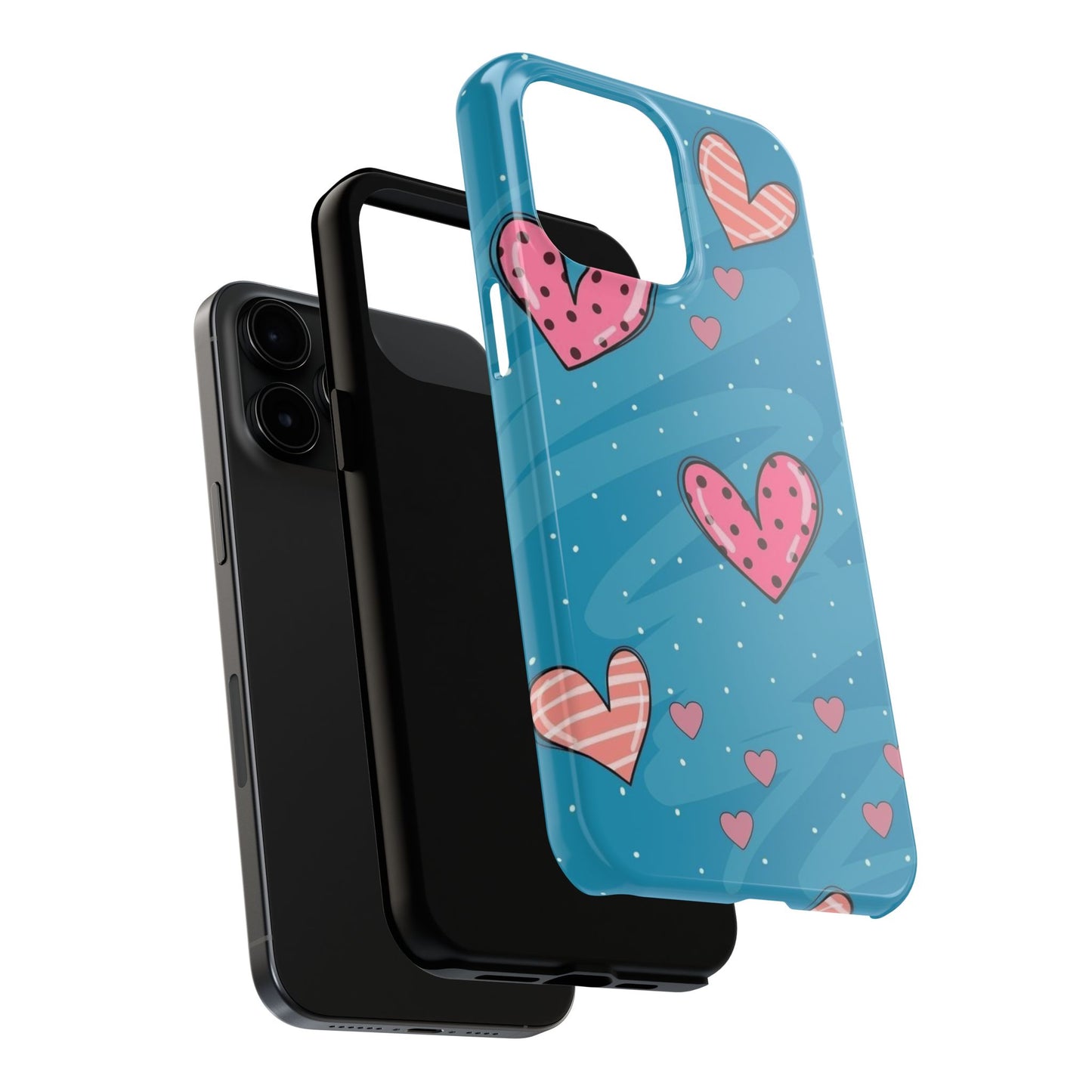 Colorful Heart Phone Case - Cute and Durable Design for Love and Friendship