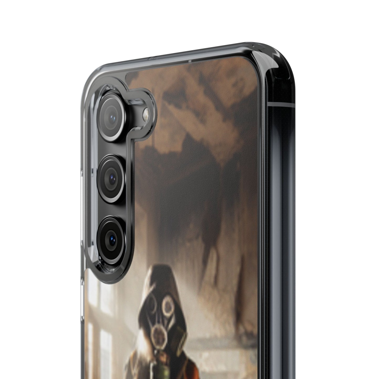 Aesthetic Clear Phone Case | Vintage Mask Design