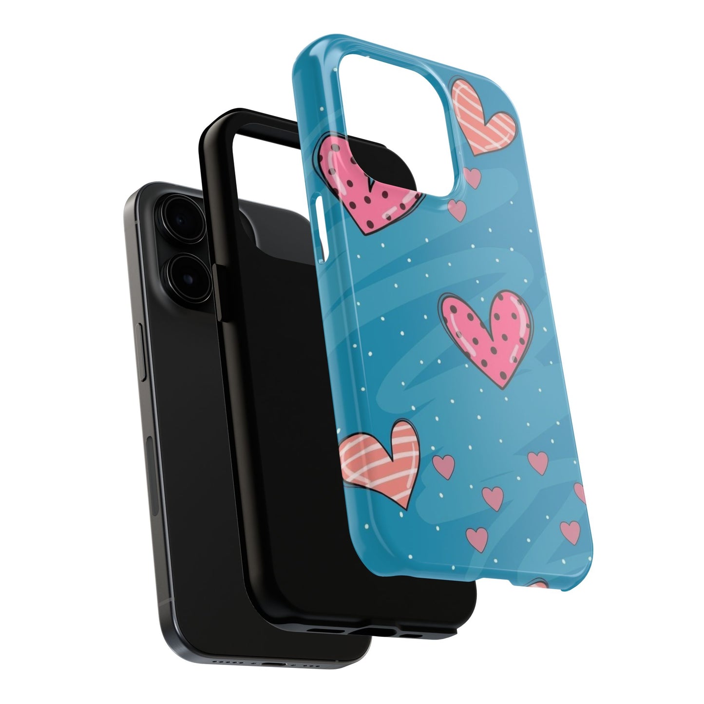 Colorful Heart Phone Case - Cute and Durable Design for Love and Friendship