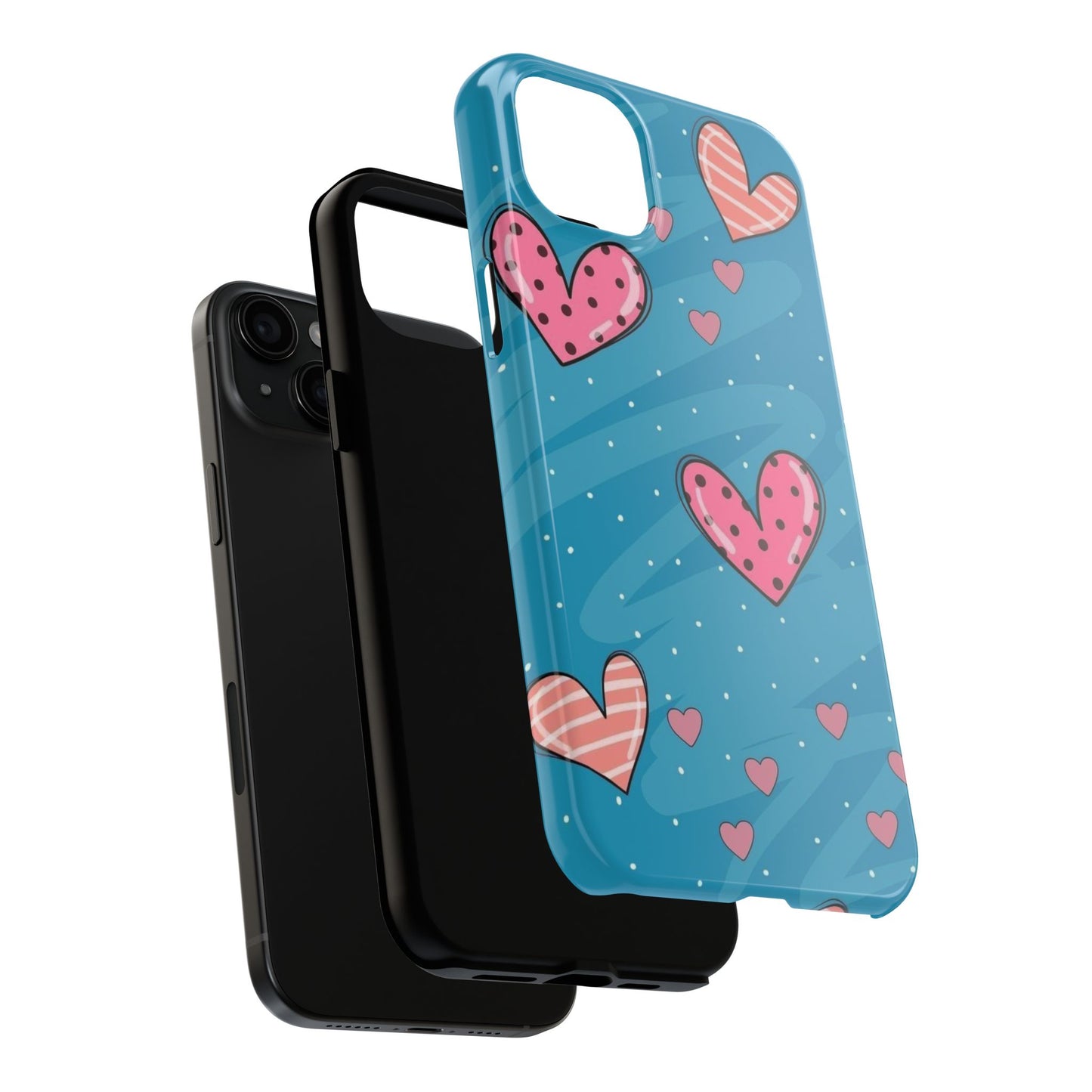 Colorful Heart Phone Case - Cute and Durable Design for Love and Friendship