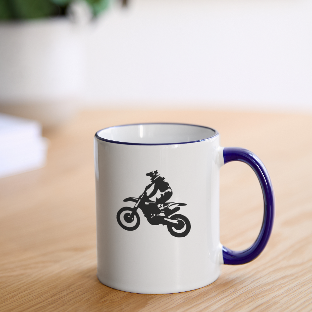 Contrasting Mug - white/cobalt blue