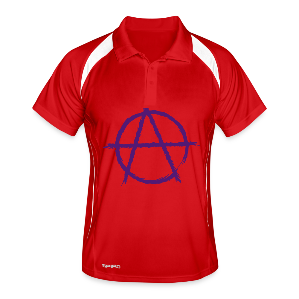 Men's Polo breathable - red/white