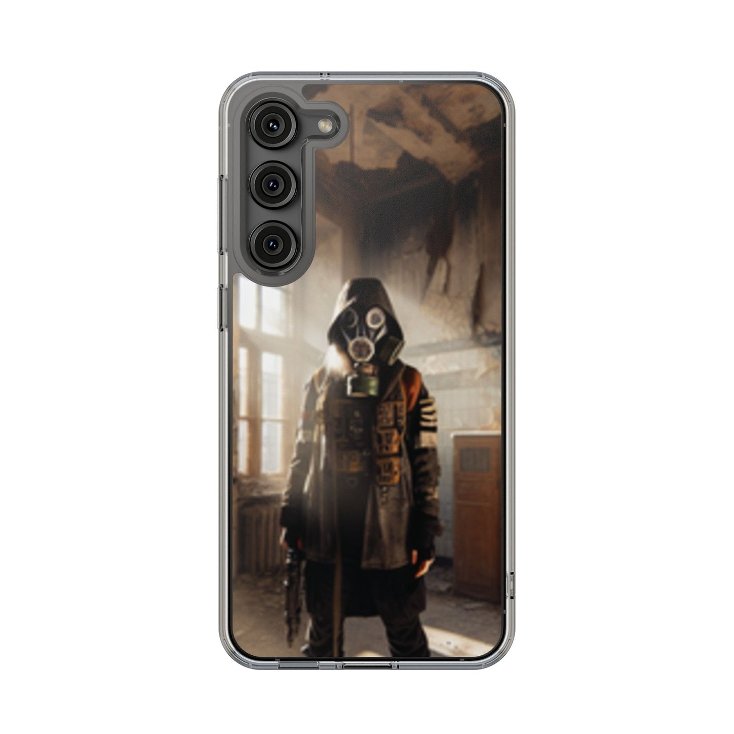 Aesthetic Clear Phone Case | Vintage Mask Design