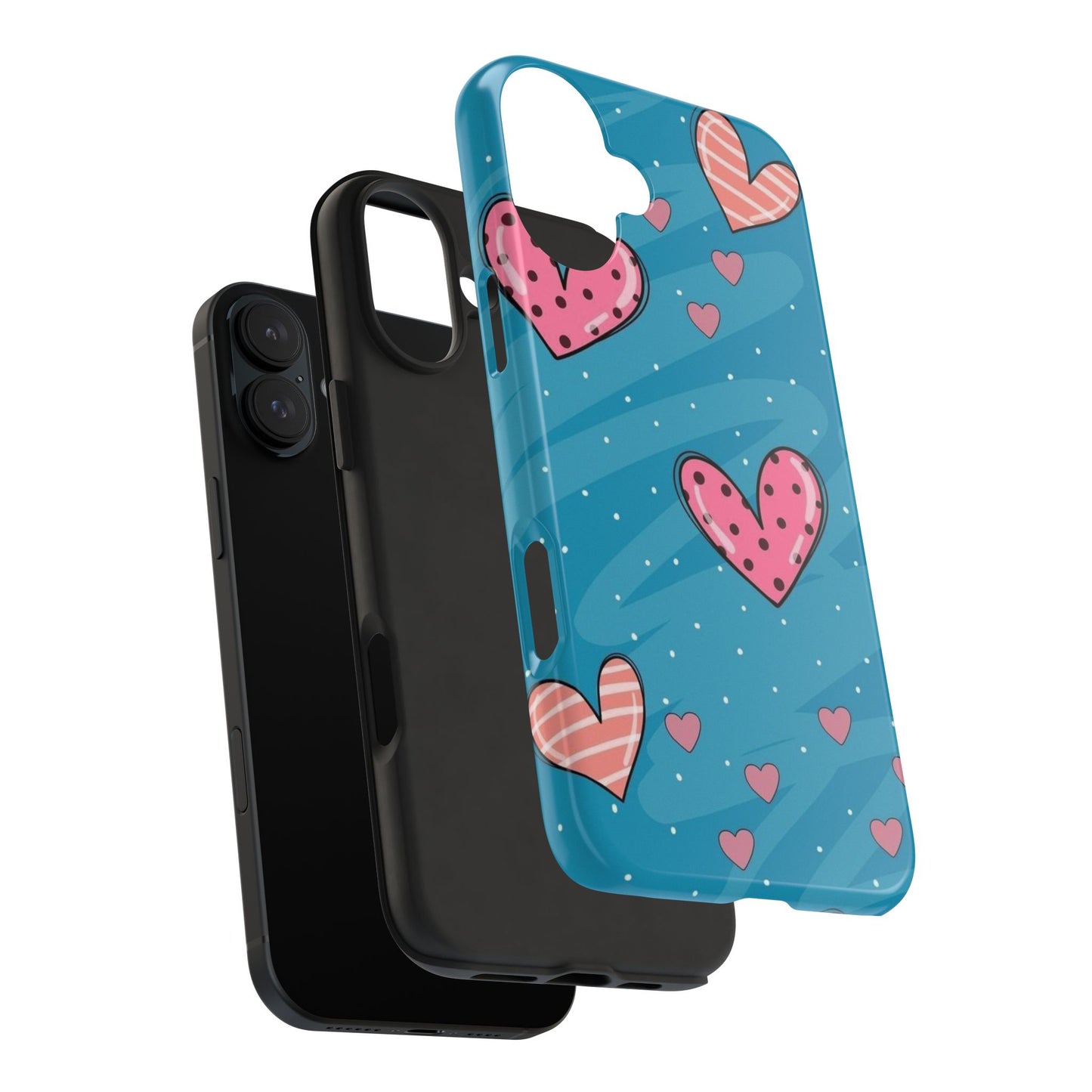 Colorful Heart Phone Case - Cute and Durable Design for Love and Friendship